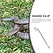 Hemoton Stainless Steel Snake Catcher Tongs Reptile Grabber Lightweight Folding Design for Handling of Snakes Gardens and Zoos