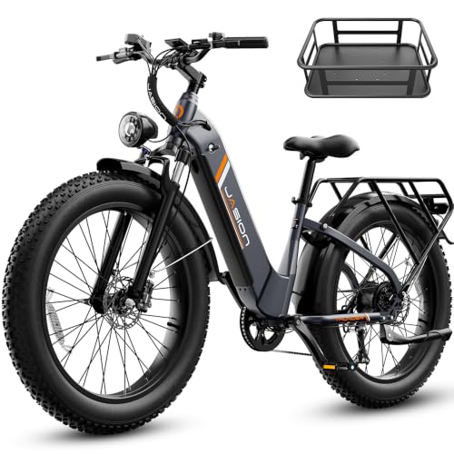 Image of Jasion Thunder Electric Bike,1800W Peak Ebikes for Adults,26''Fat Tire Best Ebike for Men,80 Miles with 864Wh Battery,30+MPH Max Speed Bicycles,400LB Capacity,Certified by UL2849