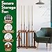 ISZY Billiards Pool Stick Rack - Cue Rack Only - Wood Floor Stand Holds 10 Pool Sticks and a Full Set of Balls - Billiards Accessories - Mahogany