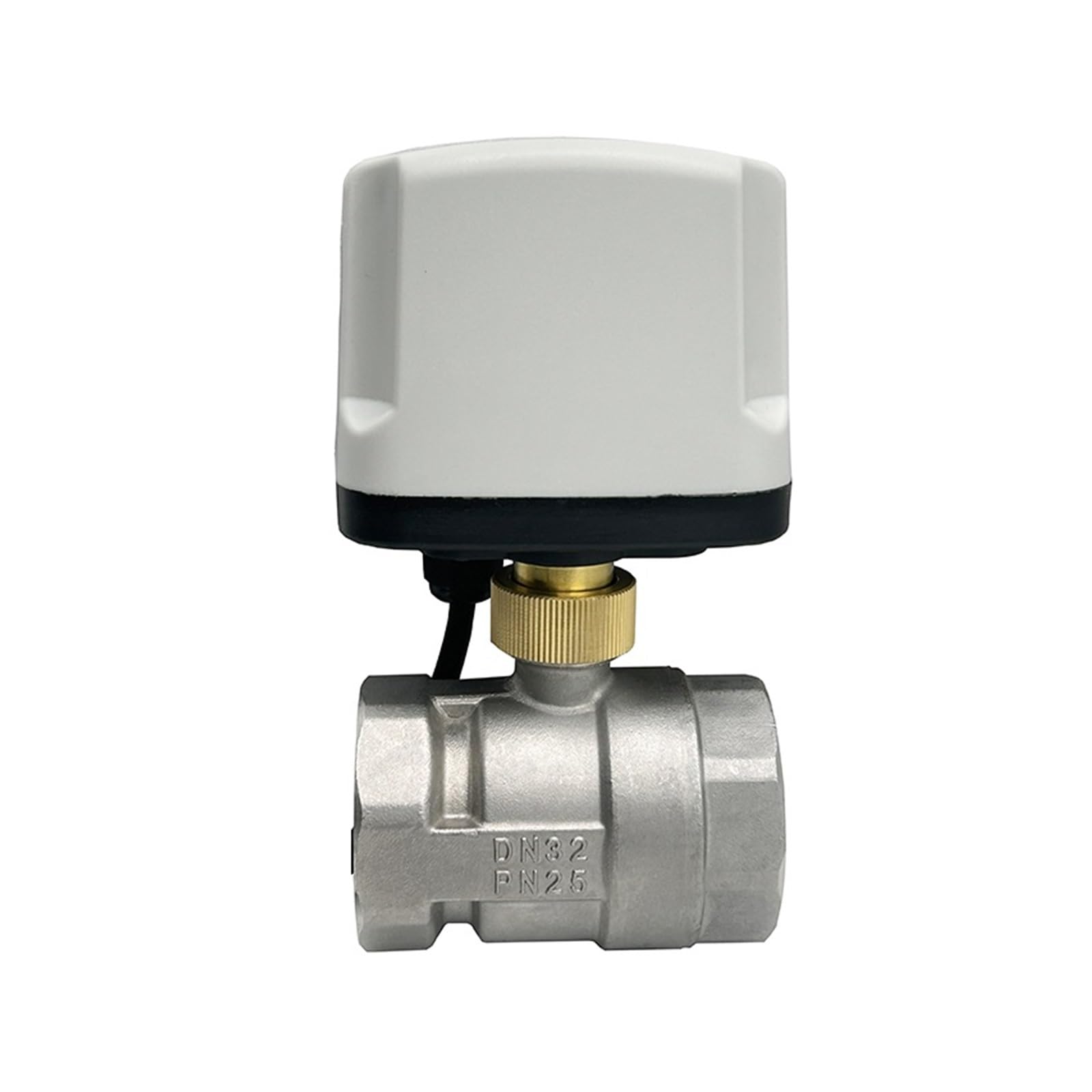 Zawór kulowy, DN15 DN20 DN25 DN50 2-drożny IP65 Wodoodporny Zawór Kulowy Z Napędem 12V 24V 220 3-przewodowy 2 Sterowanie Elektryczny Ze Stali Nierdzewnej(DN32,220AC_CR04)