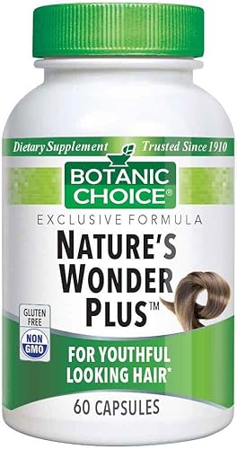 Botanic Choice Nature's Wonder Plus-Ashwagandha, Biotina, Inositol, Fo-ti Polvo - 60 Cápsulas