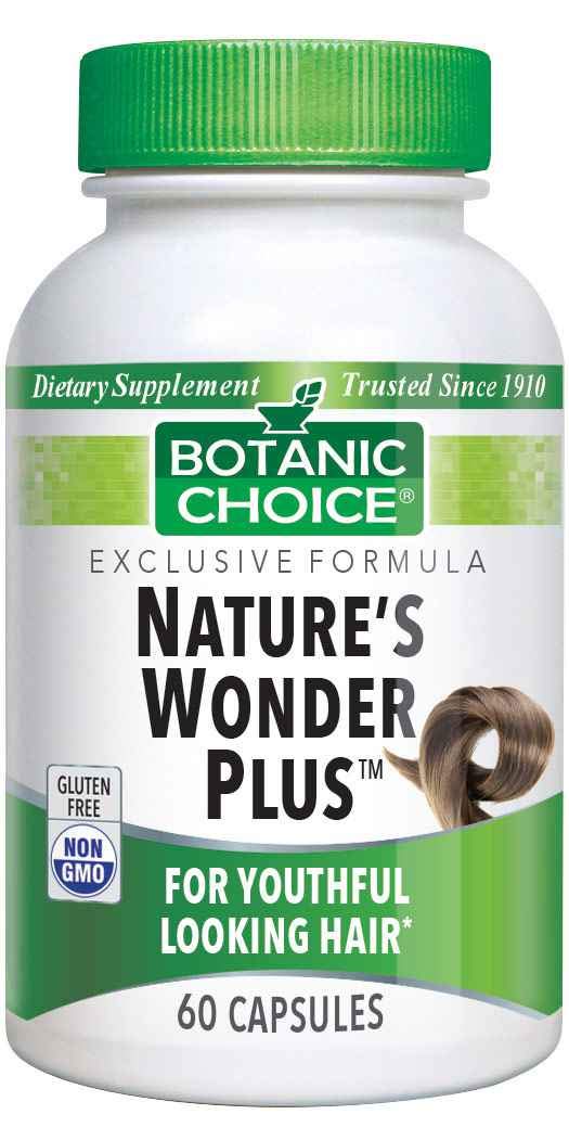 Botanic Choice Nature’s Wonder Plus-Ashwagandha, Biotin, Inositol, Fo-ti Powder - 60 Capsules