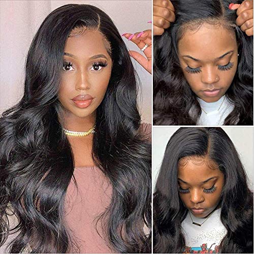 4x4 Body Wave Lace Front Wigs 20Inch Human Hair Lace Front Closure Wigs Unprocecced Human Hair Body Wave Wigs For Black Women Human Hair Natural Color