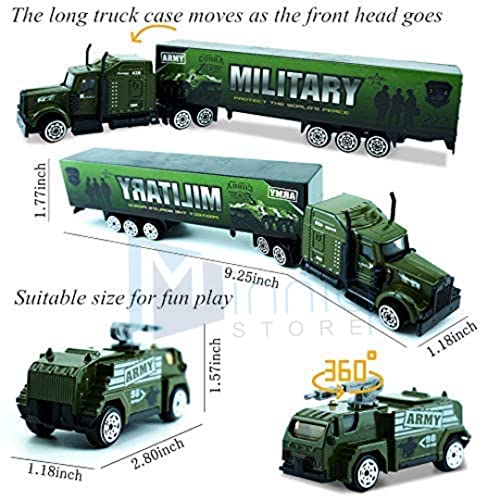 Image of Exclusive Military Vehicle Set Pack of 7 Metal Die-Cast Army Vehichals Play Set for Kids (Military Vehicle Set 7 Pcs)