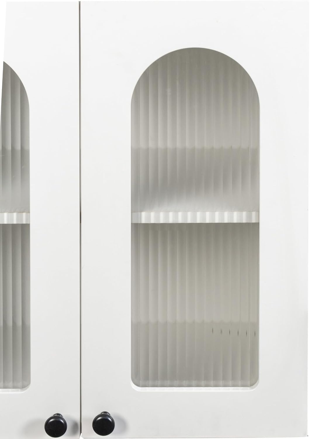 Wall Cabinet,Arched Glass Door Display Wall Mounted Cabinet, Floating Cabinet with inadjustable Shelves for Kitchen,Bathroom,Living Room