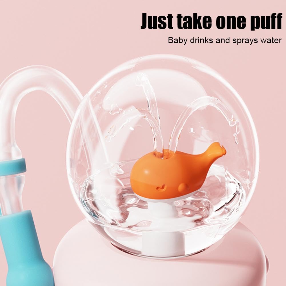 UOYOTT Drinking Cup with Whale Squirt, 24Oz Whale Cup Water Bottle, Stainless Steel Whale Spray Sippy Cup, Leak Proof Weighted Straw Cup for Kids