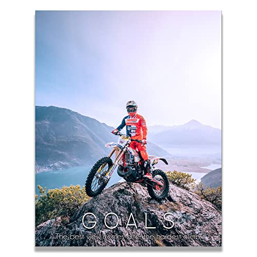 Inspirational Wall Art Co. - Goals - Motocross Atv Dirt Bike Guys Ramp Freestyle Racing Gift Boys Motivation Quotes Posters Print For Home Office Decor - 11X14 Inches #TOP2