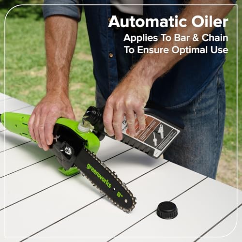 Image of Greenworks 24V 8 in Pole Saw Hedge Trimmer Kit, 2.0 Ah Battery and Charger