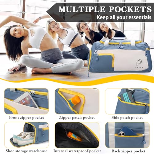 Image of PALAY Gym Bag for Men with Shoe Compartment & Wet Pocket, Duffle Bags for Travel, Large Capacity Portable Overnight Bag for Vacation, Gym, Sport, Yoga