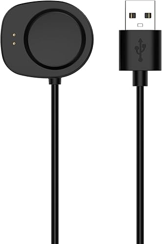 Cargador de repuesto diseñado para Amazfit Active Max/T-Rex 3, 3 Pro, Ultra 2/Balance 2 1/Helio/Active 3 Cargador premium de 3.3 pies, cable USB de