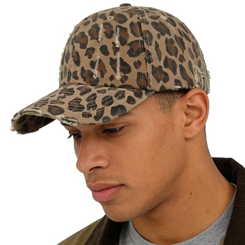 Gorra de béisbol estampado leopardo unisex ajustable miniatura 2