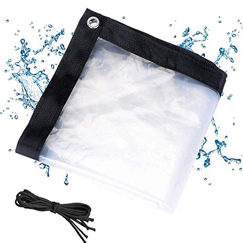 Lona transparente impermeable de 2x1m multiusos con ojales metálicos para exterior 2