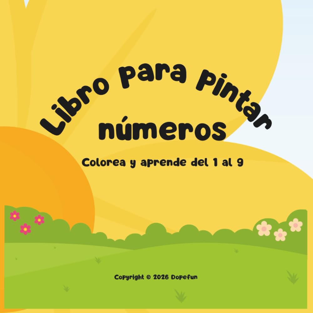 Libro para pintar números: Colorea y aprende del 1 al 9