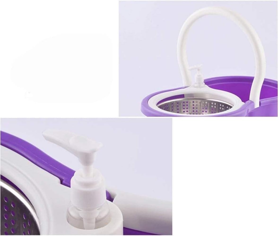 Spin Mop and Bucket Set with Wringer – 360° Rotating Microfiber Mop for Floor Cleaning, Easy Self-Wringing System with Extendable Handle, Hands-Free Household Cleaning for Hardwood, Tile & Laminate