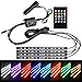 Produktbild WinPower LED Innenbeleuchtung Auto für Fußraumbeleuchtung Kit RGB 5050 Musik Mehrfarbig Wasserdicht für Smartphone mit Fernbedienung Zigarettenanzünder Verbinder DC12V