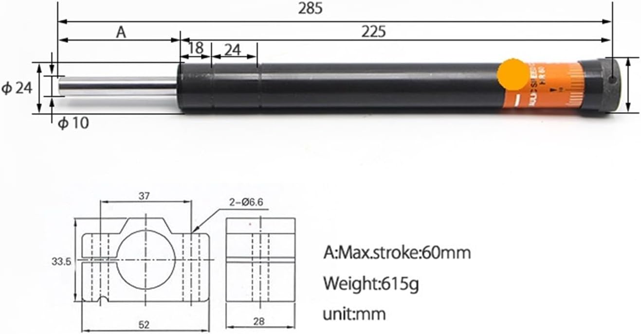 Shock Absorber Adjustable Oil Pressure Buffer HR60 Damper SR60 Hydraulic Stable 1Pcs