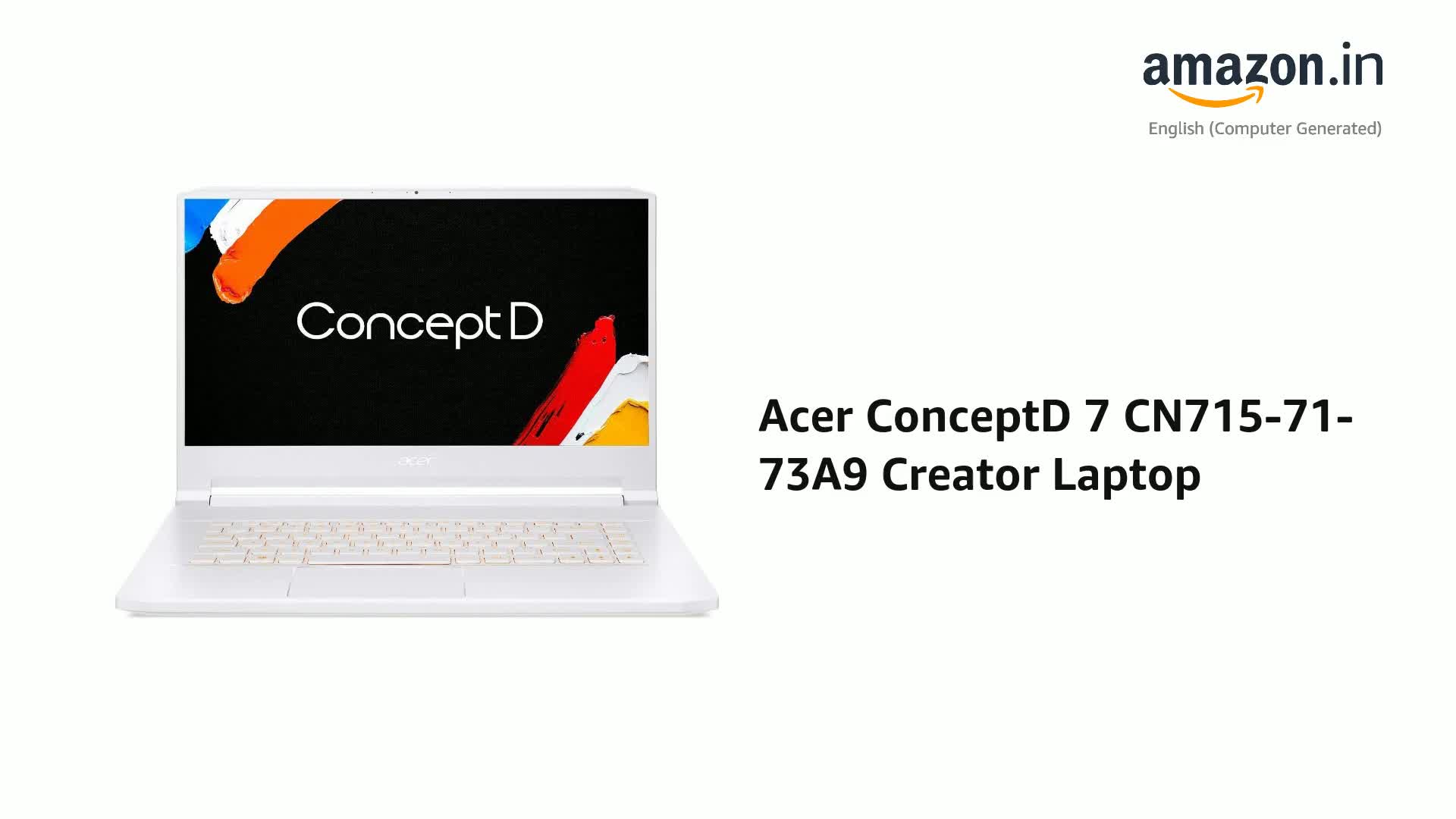 Acer ConceptD 7 CN715-71-73A9 Creator Laptop (Intel i7-9750H