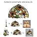 errzom Sunflower Stained Glass Lamp Shade Replacement Only 12 Inch Tiffany Style Lampshade, Handmade Vintage Lamp Cover Fit for Table lamp Pendant Light Floor Lights