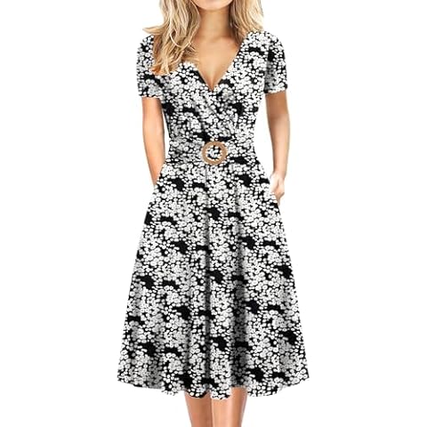 HELYO Floral Print A-Line Dress Cover
