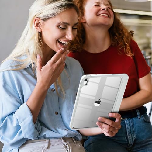 Image of Wenlaty Compatible with iPad (A16) 11th Generation Case 11 Inch 2025, for iPad 10th Generation Case 10.9 Inch 2022 with Pencil Holder, Trifold Stand Protective Clear Back, Auto Wake /Sleep, White