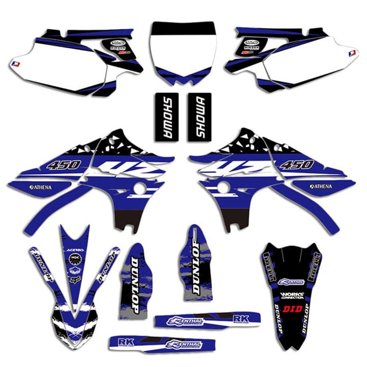 ENARUI Kit Déco Autocollant Stickers Compatible avec Yamaha 450 YZF YZ450F 2010 2011 2012 2013