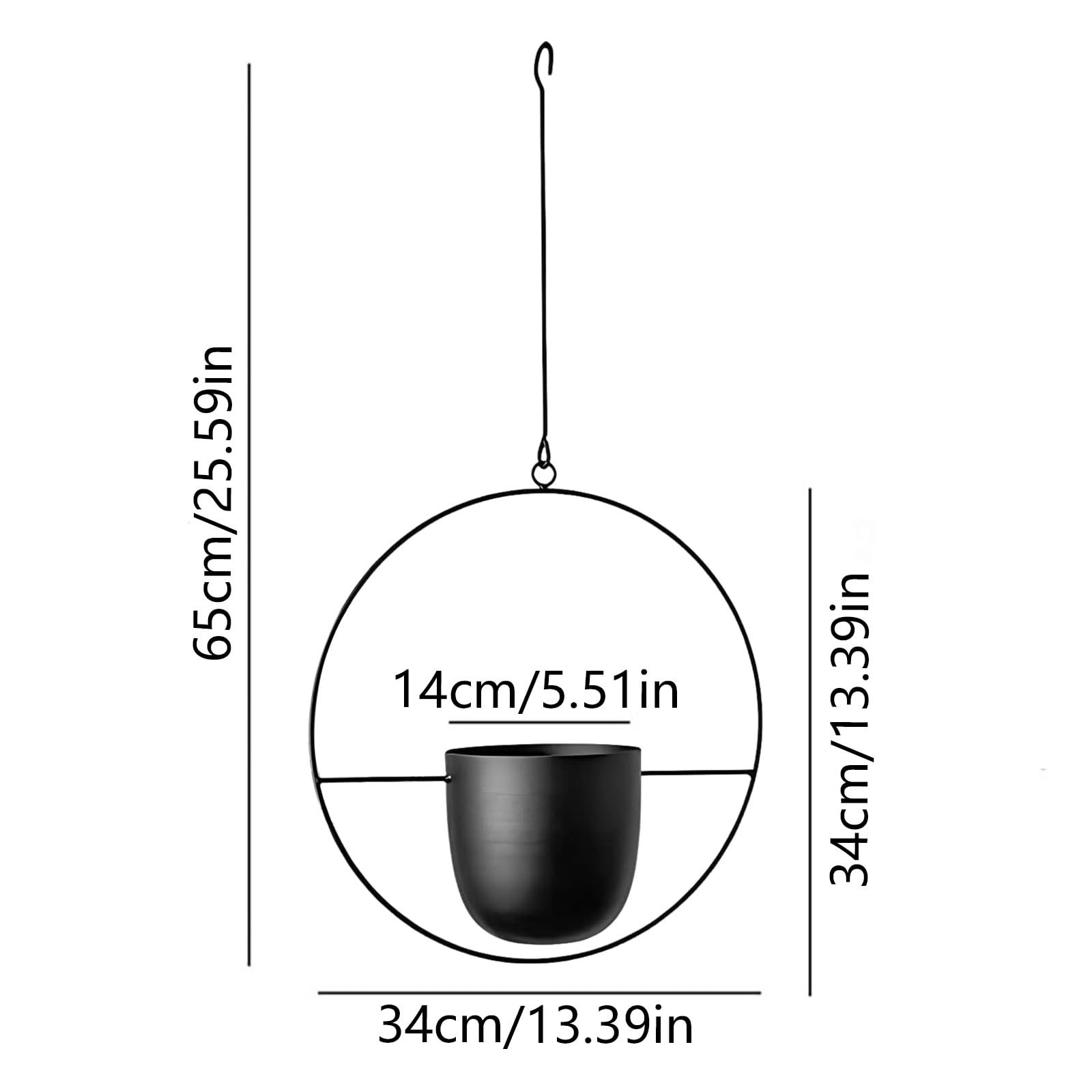 maxant Blumenampel, Hängende Pflanzgefäße, 2 Stück Metall Hängend Blumenampel, Schwarz Decke Hängende Blumentopf, Pflanzen Blumentopf Hängende, für Innen- und Außenbereich, Deko für Zuhause, Büro