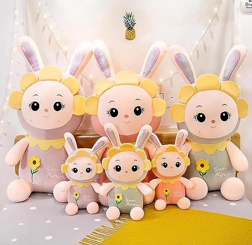 Image of A Little Swag Cute Sunflower Rabbit Bunny Stuffed Doll Plush Soft Toys Play for Kids Boys Girls, 25 cm