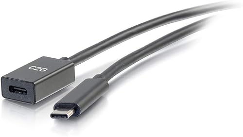 Miniatura 3 de Legrand - C2G - Cable de extensión USB C 5G, cable de extensión corto USB, cable de extensión USB negro, cable de extensión USB de alta velocidad,