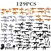 Produktbild BOROK 129St. Custom Waffen Set für SWAT Team Polizei Armee Soldaten Minifiguren Bausteine Kinder Spielzeug, kompatibel mit Lego