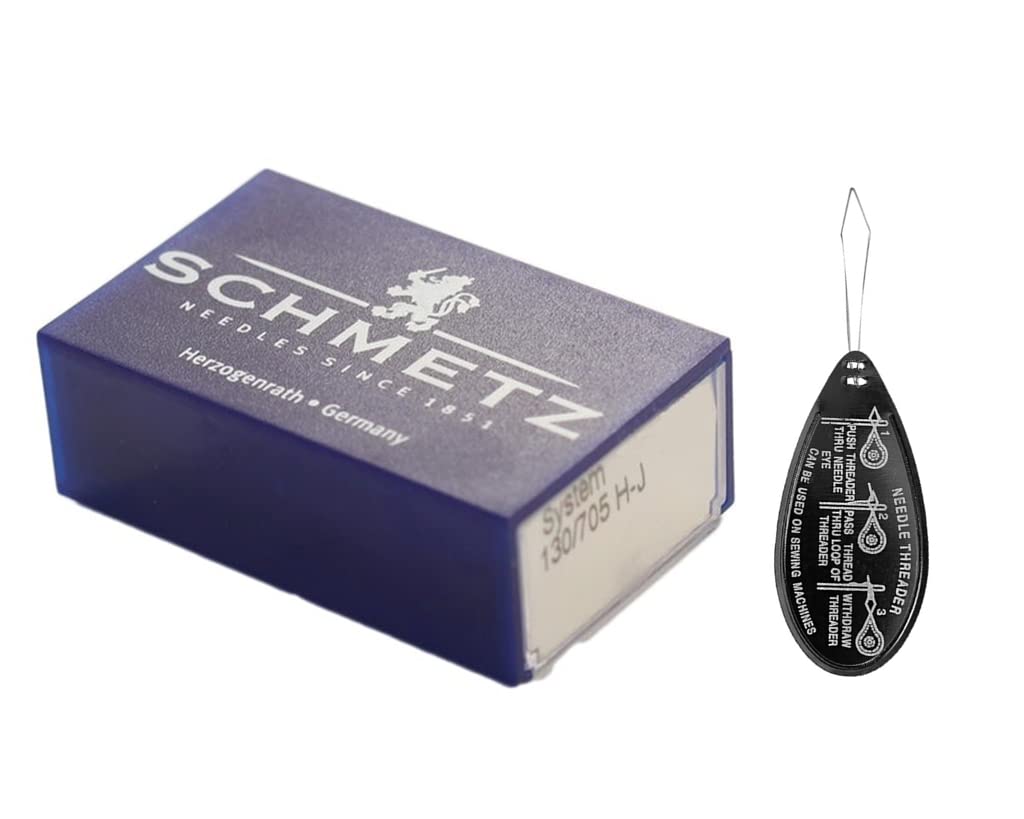 Schmetz Jeans (denim) igły do maszyny do szycia, pudełko 100, rozmiar 110/18, z dużym nawlekaczem igieł