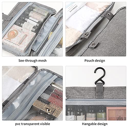 Jekugot Hanging Travel Toiletry Bag For Women Large Travel Makeup Bag 4 Storage Compartments, Can Be Fully Open To Carry, Suitable For Travel Accessories #TOP4