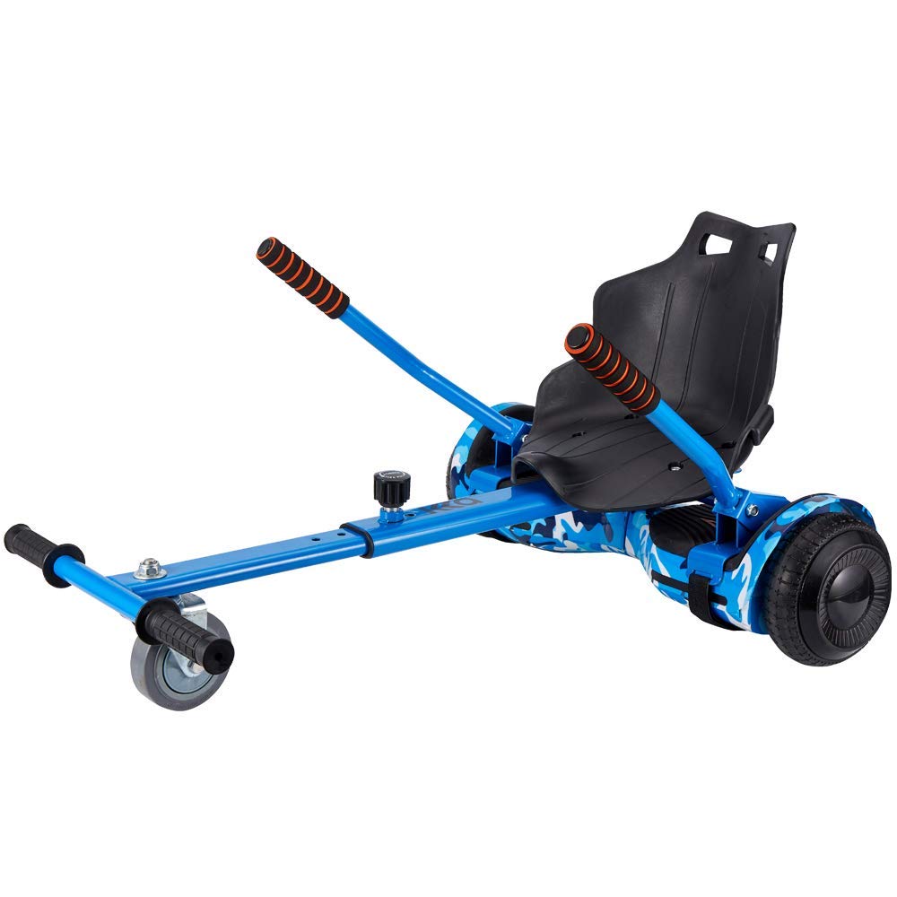 Hoverboard Seat Attachment for Kids & Adults, Hoverboard Go Kart Attachments Fits Self Balancing Scooter, Hoverboard Accessories with Adjustable Frame, Transforming into Go Kart, Blue