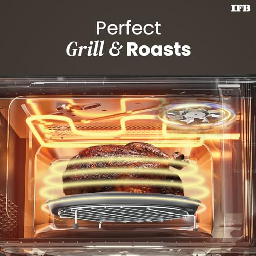 Image of IFB 30L Convection Microwave Oven with 101 Standard Cook Menus (30BRC2, Black, 360 Degree Motorized Rotisserie, Weight Defrost, Steam Clean, Grill & 4 combi cook modes, 10 Power Levels)