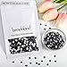 beadsland Flat Back Crystal Rhinestones Round Gems, Black (4.6-4.8mm) SS20/1440pcs