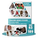Lehrer Meme Sticker/Aufkleber (1. Version) 189 STK. / 63 Motive – Lehrermemes für Noten – für jedes Alter – Sticker für Klassenarbeit & Schule – Lehrergeschenk/Geschenk für Lehrer