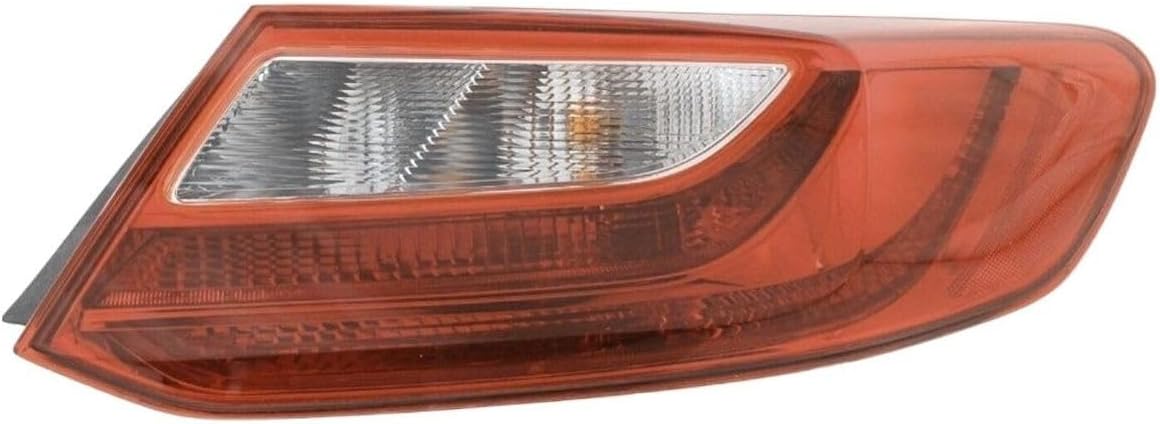 Compatible with Tail Light Right Passenger Side Clear & Red Lens W/Bulb Lamp for Honda for Accord EX-L/LX-S 2013-2015