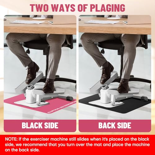 Image of Under Desk Elliptical Mat - Non-Slip Exercise Equipment for Peloton Bike, Small Exercise Mat for Desk Workout Equipment