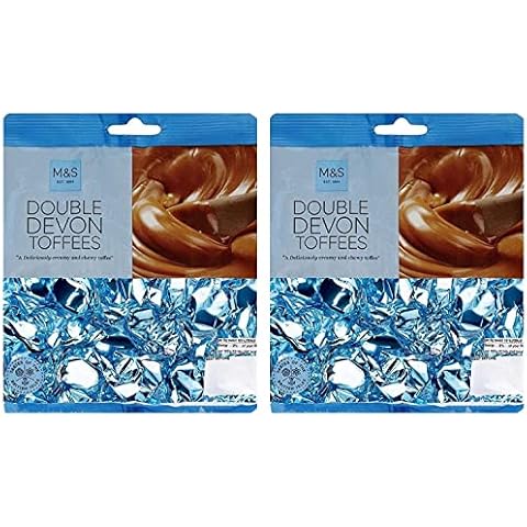 Marks and Spencer Double Devon Toffees Sweets | 2 x 225g Bags | M&S Food Vegetarian No Gelatine Cover