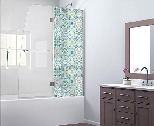 AMAZONAS Transparent Decorative Tile Stickers Set 12 units 6x6 inches. Window Decor. Glass Decor. Kitchen and Bath..