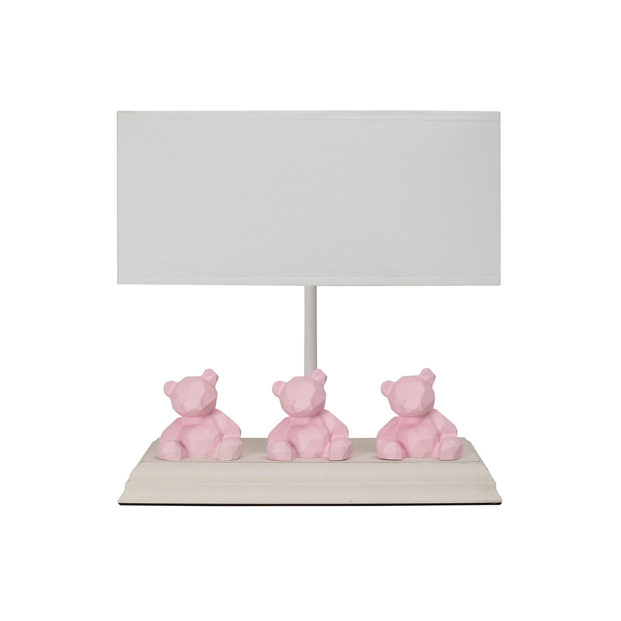 LÁMPARA DE SOBREMESA CON MDF, ROSA, COLECCIÓN VOLGA, 26X12X28, CASQUILLO E 27 MAX 60 W