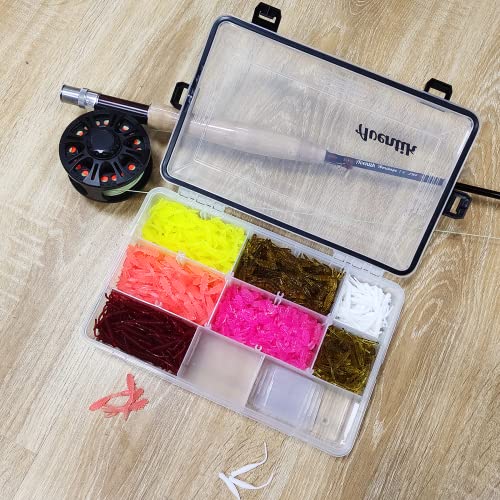 2 peças Aventik Caixas de equipamentos de pesca à prova d'água ganchos armazenamento trags caixa or