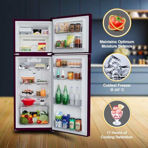Image of Whirlpool 235 L 2 Star Frost Free inverter Double Door Refrigerator (NEO 278LH PRM WINE VIOLA(2s)-TL, Red)