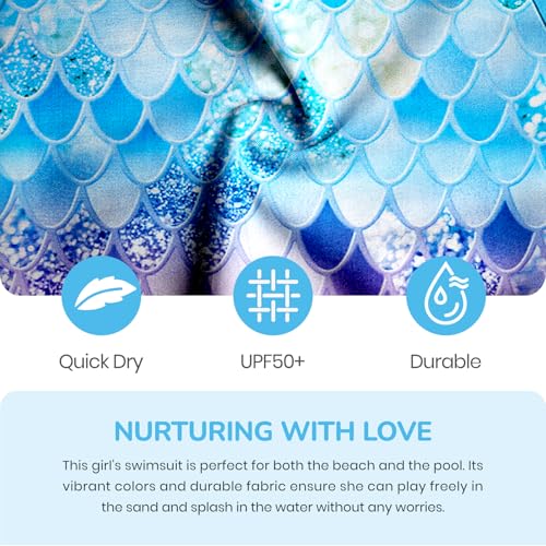 LQSZ Girls Rash Guard Sets 3 Pieces Long Sleeve Swimsuits Set UPF 50+ Sun Proction Bathing Suit for 3-12Y4