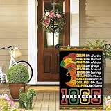 Juneteenth Garden Flag for Outside 12x18 Inch Double Sided Black History Month Garden Flag for Outdoor Indoor House Lawn Yard Decor