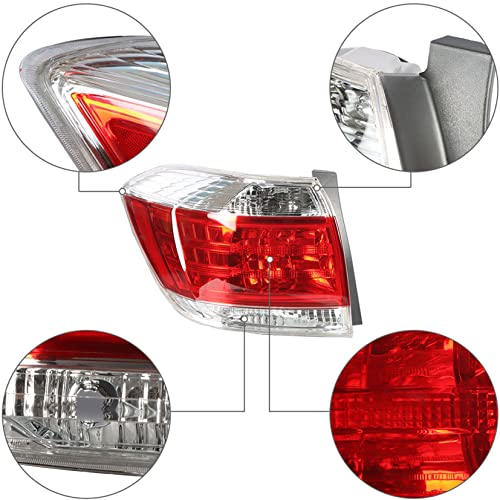 Seblaff 2-Pack Lh And Rh Tail Light Assembly Replacement For 2011 2012 2013 Highlander Driver And Passenger Side 815600E070 815500E070 #TOP3