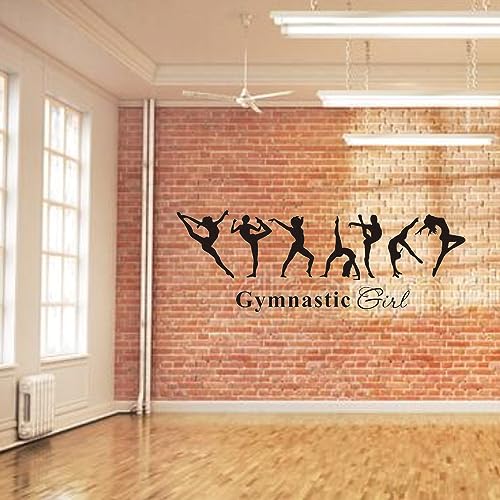 Vinilo Decorativo Silueta Gimnasta para Pared de Niña 30x11" miniatura 4