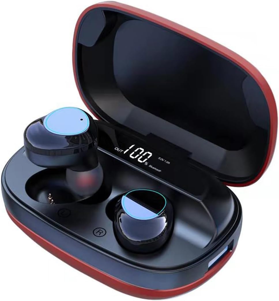 Wireless Headphones Bluetooth Earbuds Binaural LED Digital Display Water and Sweat Resistant 2000mAh Charging Case to Charge Your