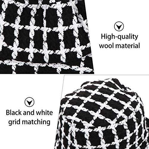 ABOOFAN 1Pc elegante peludo chapéu balde da moda inverno aquecedor boné pescador adorável chapéu que