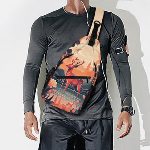 Bolso cruzado casual para hombro y pecho deportivo miniatura 7