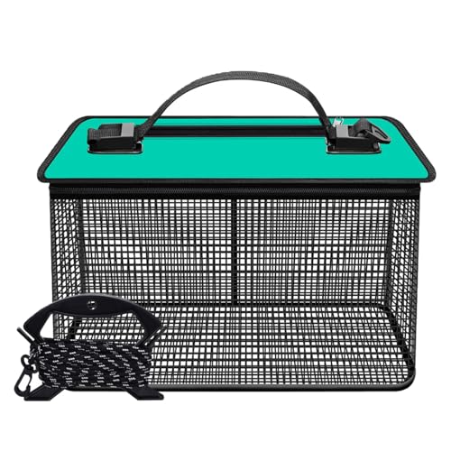 Cage de rangement poisson anti-évasion : filet de pêche flottant et pliable haute sécurité
